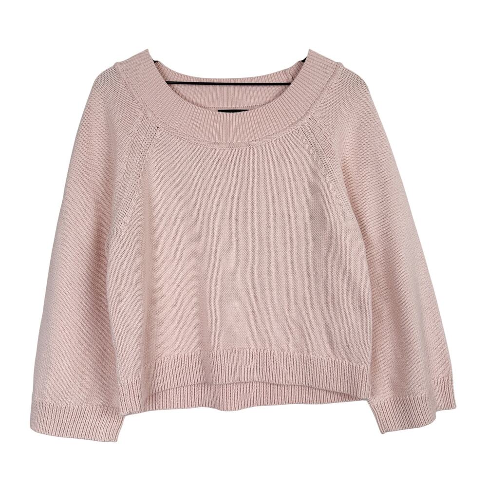 J.Crew Relaxed-sleeve Boatneck Beach Sweater Pink Cotton - 2XS XXS